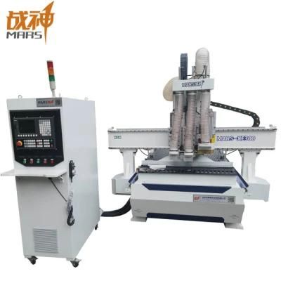 Mars-Xe300 Woodworking Machinery Nesting CNC Router Machine with Drilling and 2 Spindles for Sale