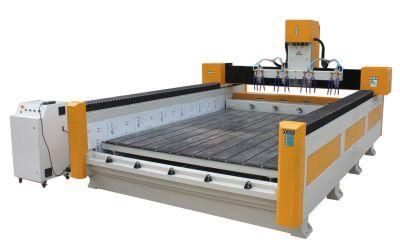 3D Carving Double Heads Stone CNC Engraving Router