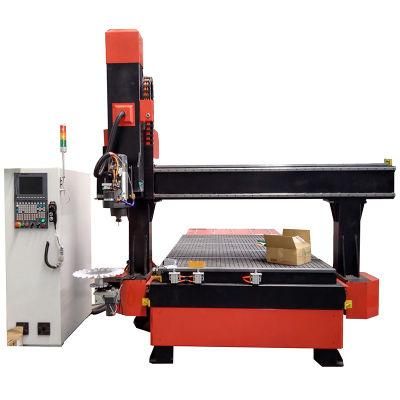 Auto Tool Changing 5 Axis Wood CNC Router Carving Machine