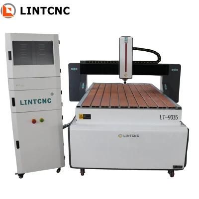Lt-6090 9012 9015 3D 4 Axis CNC Machine Wood Router with 2.2kw Spindle Rotary Axis Dust Collector