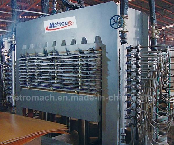 Multilayer Melamine Laminating Face Veneer Hot Press Machine for Plywood