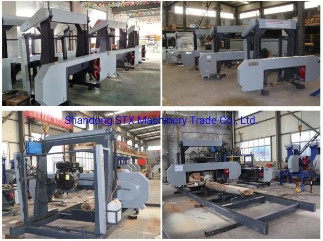Hydraulic Wood Log Band Saw Bandsaw Diesel Engine with CE