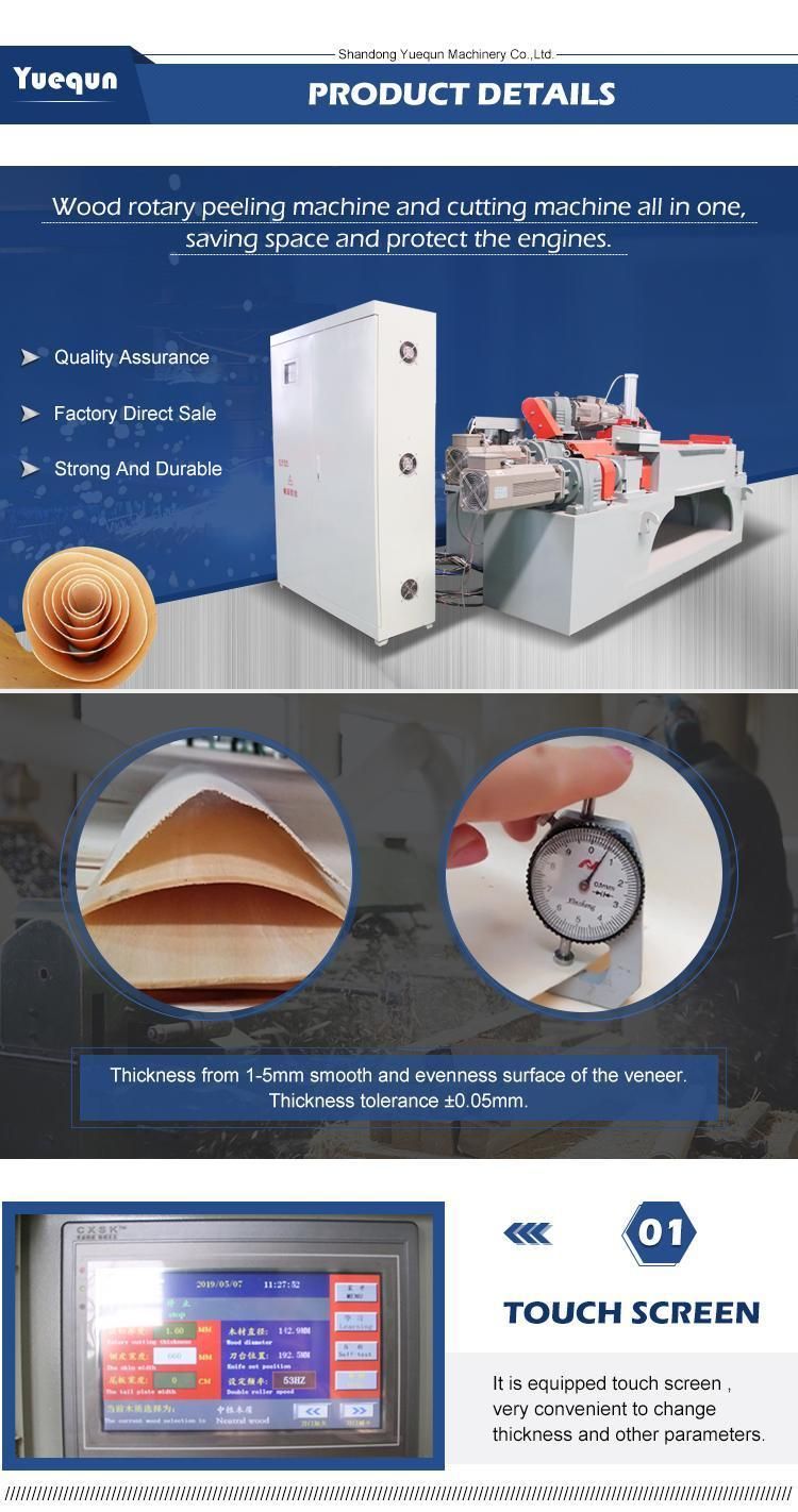 4 Feet Wood Log Debarker Machine Used for Wood Working Wood Veneer Peeling Lathe Machine for Plywood Production