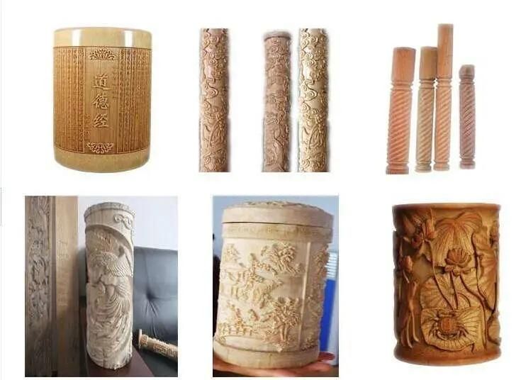 Multi Rotary Spindle Wood Cylinder 3D Statue Carving CNC Router Machinery