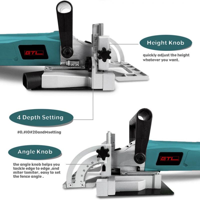 Electric Woodworking Machine 900W Wood Biscuit Plate Joiner with Adjustable Angle