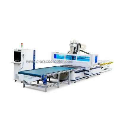 CNC Router Machine for Wood Panel Disc Tool Change with Drilling Bank