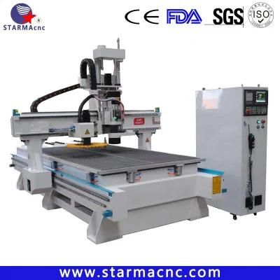 Syntec 21mA Control with Hsd 9kw Spindle Wood Atc CNC Router with 12PCS Disk Tool