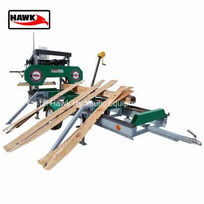 Wood Log Portable Bandsaw Sawmill with Gasoline Engine for Sale