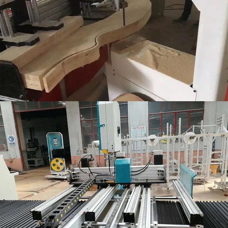 High Performance and High Efficiency Solid Wood Cutting Sawing CNC Curve Band Saw