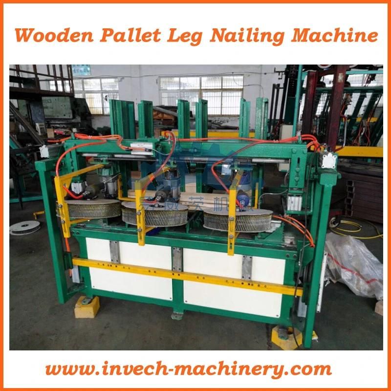Automatic Wood Pallet Block Nailing Machine