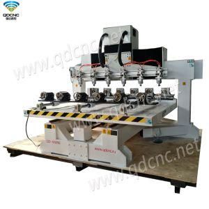 China Rotary CNC Router with Aluminum T-Slot Table Structure Qd-2512r8