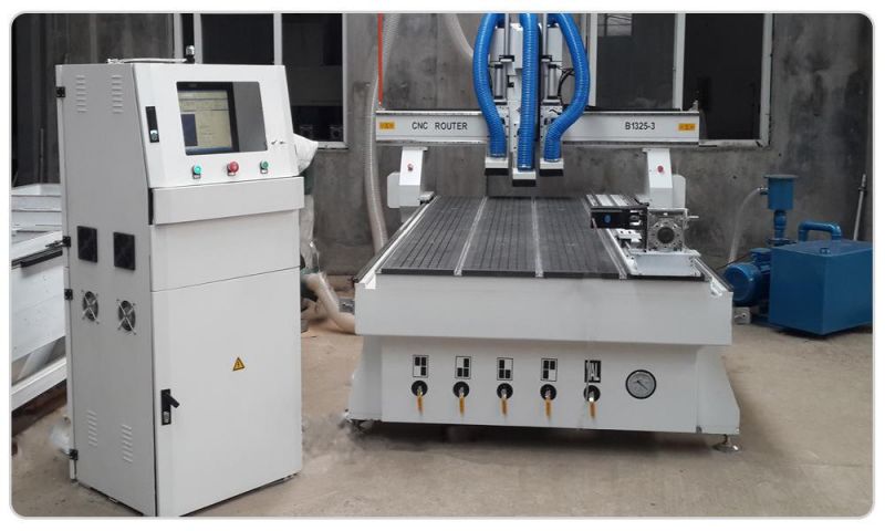 1325 Vacuum Table, 3 Spindle, Auto Tool Change Wood Door CNC Router, CNC Engraving Machine
