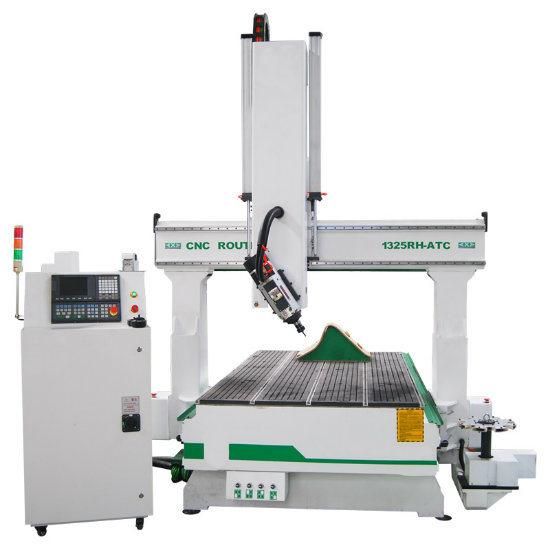 Wookworking Machine, Hsd Spindle, Auto Tool Change, 180 Degree Rotary Engraving 4 Axis Machining Center, CNC Router Machine