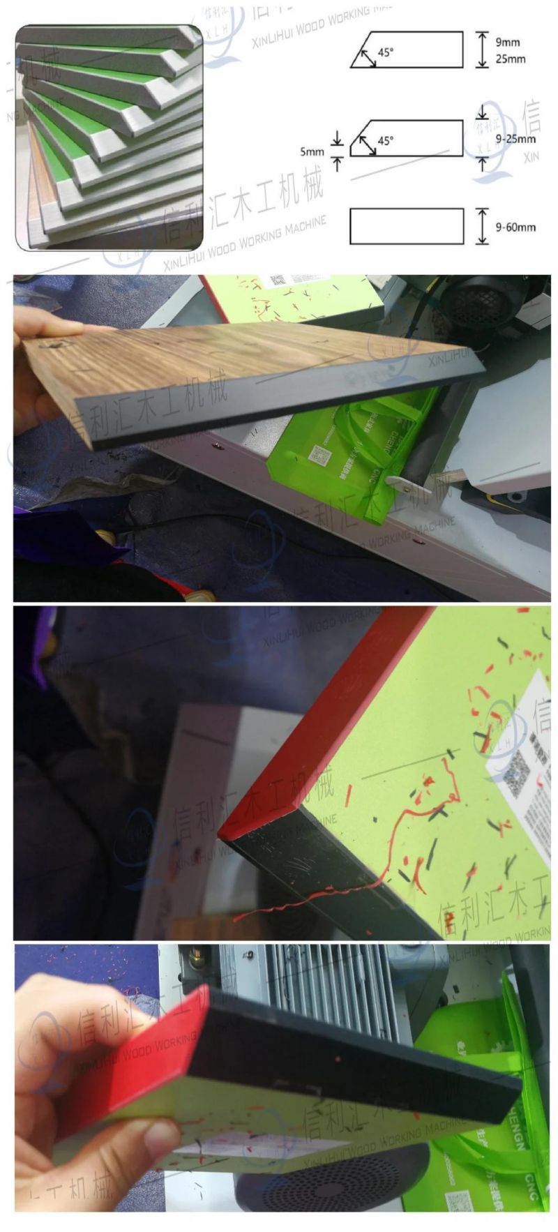 Double Trim Edge Sealer for Melamine Laminated Particle Board / Knockdown Modern Panel Furniture Slant Wood Edge Banding Machine