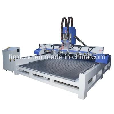 Multi Heads Rotary 3D Wood Carving CNC Router Machine for Furniture Leg, Pillar, Sculpture
