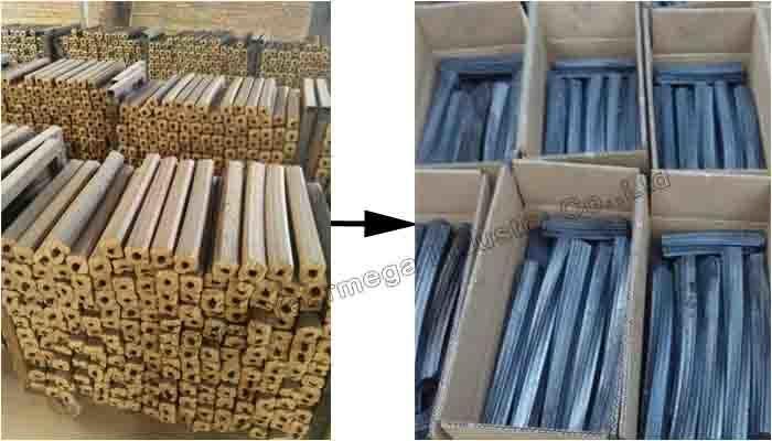 High Capacity Hoist Biomass Charcoal Carbon Sticks Making Oven with Smoke Purifier
