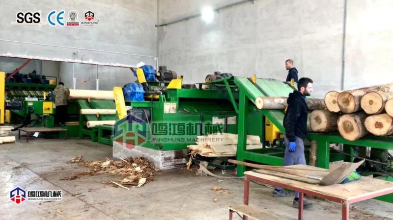 Wood Veneer Peeling and Cutting Machine Line