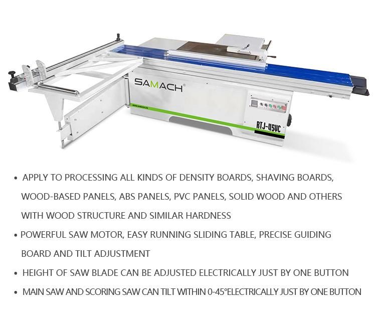 Electric Lift and Electric Flip Woodworling Machinery Sliding Panel Saw