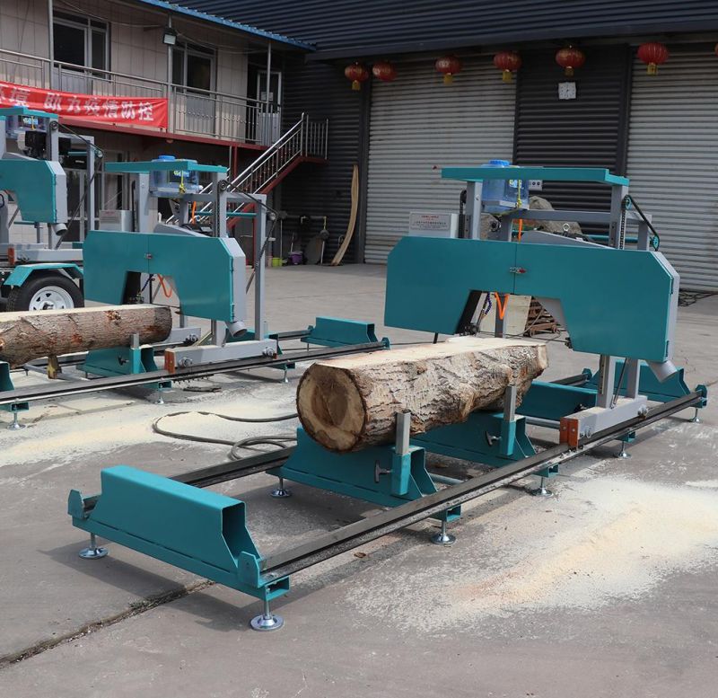 15HP Gasoline Engine Portable Sawmill with 4m Trailer