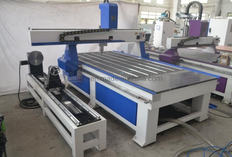 1325 Woodworking CNC Router 4 Axis Wood Engraving Cutting Machine with 300mm Diameter Big Side Rotary Axis