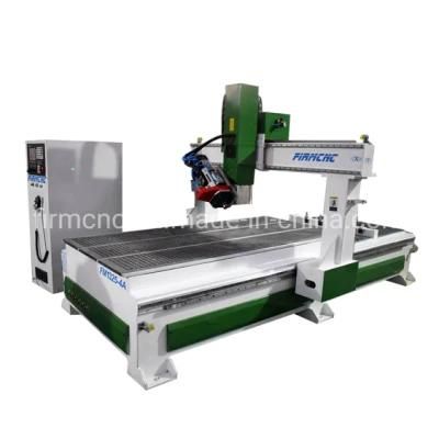 China 4 Axis 1325 CNC Router for Curved Back Chair Wood Milling Carving