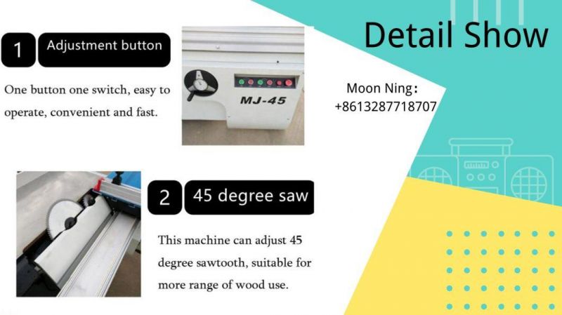 Woodworking Machinery Electric Automatic Lifting Angle Sliding Panel Table Saw Cutting 90 Degree 45 Precision Panel Sawing Machine