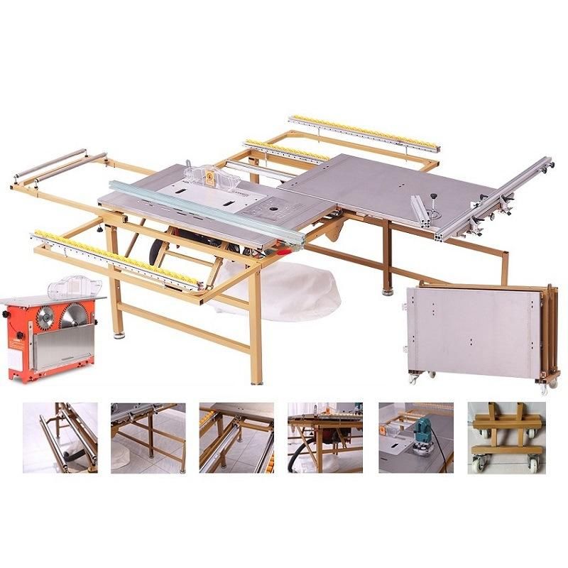 Table Saw Machine Dust Free Woodworking Portable Sliding Panel Saw