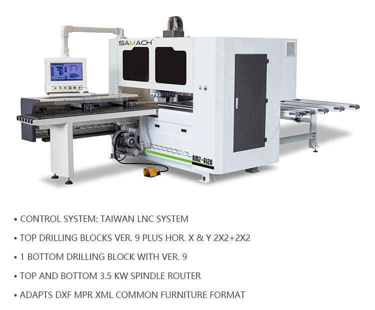 Wood CNC Six Side Boring Machine for Making Furniture