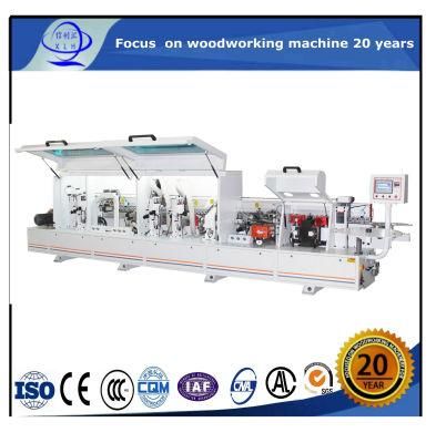 Woodworking Automatic Edge Banding Corner Rounding Machine with Wood Dust Solvent Cleaning / Wood Belt Band Pressing / Gluing and Band Feeding