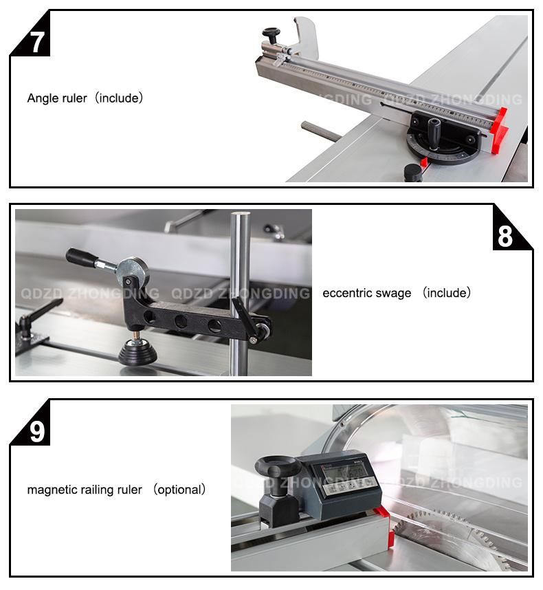 3200mm Altendorf Structure Wooden Woodworking Machine Wood Heavy Sliding Table Panel Cutting Saw with Electric Lifting