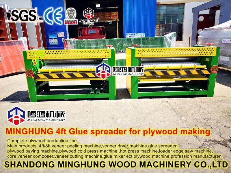 Four Rollers Plywood Veneer Glue Coating Machine