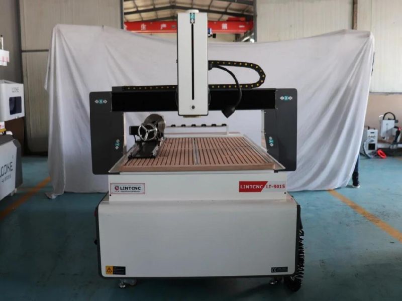 Automatic Tool Changing System Wood CNC Router Atc Small 9012 9015 1212 1313 4 Axis Vacuum Table Single Phase DSP Controller 6090 1325 1530
