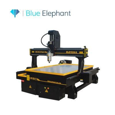 Jinan Blue Elephant 1324 Chinese Machine 4 Axis 3D Carving CNC Router Machine with Rotary Device for Wood Engravingquality Choice