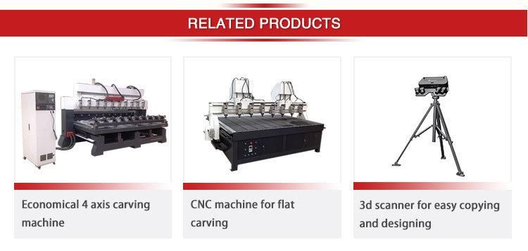 CNC 5 Axis/ 4 Axis 1 2 3 4 5 6 8 10 Head, 360 Degree Turning Lathe for Carving Wood Bars Into Furniture Legs, Poles, Statues