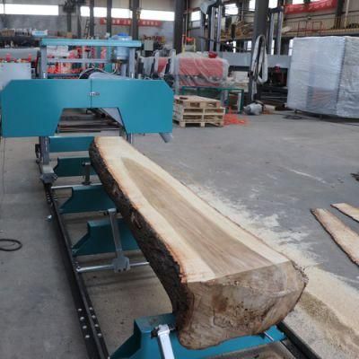 Good Quality Carpenter Machines Woodworking 45degrees Cutting Portable Sawmill with Trailer