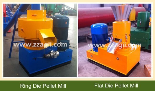 100-500kg/H Small Model Biomass Wood Sawdust Flat Die Pellet Machine