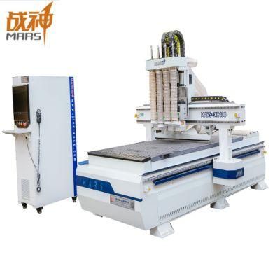Mars Wood CNC Router with Four Spindles for Panel Furniture Wooden Door Factory Supply