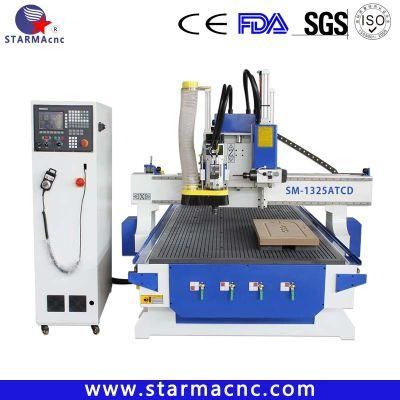 Jinan Wood Furniture Cabinet Door Linear Atc CNC Router 1325