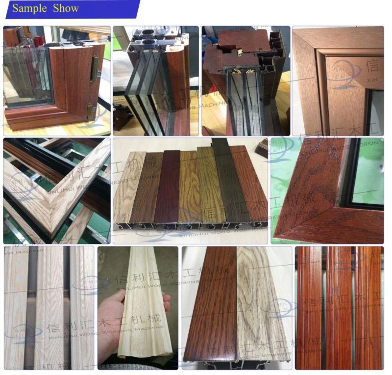 Woodworking Roller Spreading Profile Wrapping Machine PVC Door / Wood Sheet/ Steel Board/ Marble Slab/ Woodworking Laminate Sectional Garage Door Panels