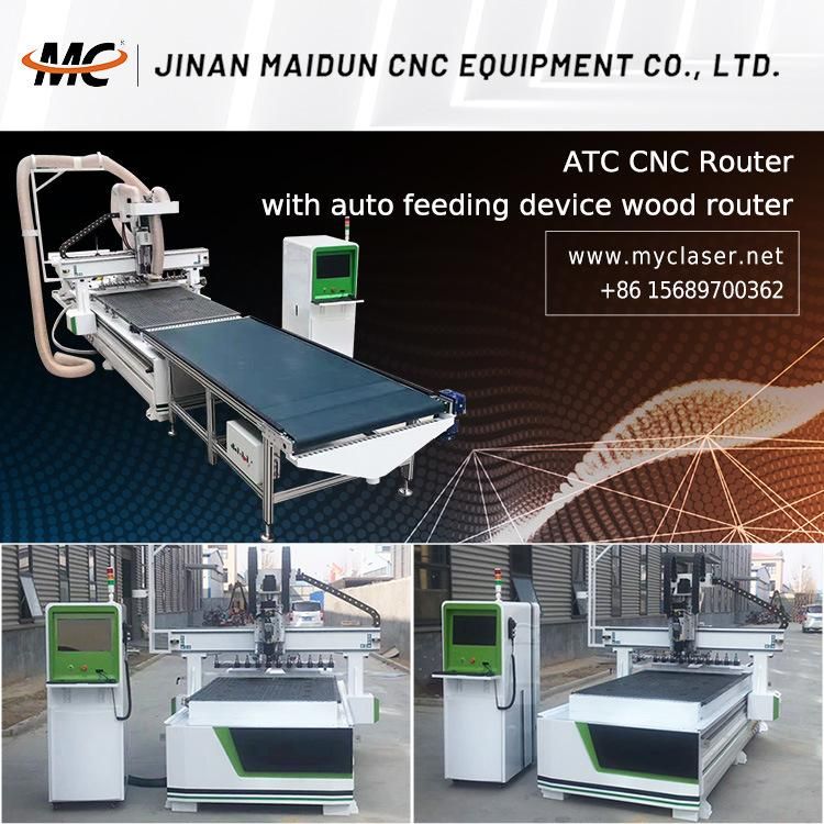 Automatic Feeding Loading and Unloading Atc CNC Router Furniture for Panel Furniture