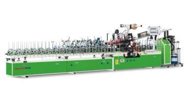 High Quality PUR Adhesive Veneer Profile Wrapping Machine for PVC Film Wood Working Hot Melt Glue PUR Wrapping Machine