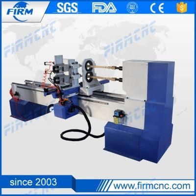 Two Spindle Four Tools Wood CNC Lathe for Batch Processing Leg of The Stool
