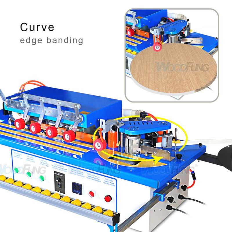 Woodworking Automatic Manual 0.3-3mm PVC Plywood Edge Bander Machine