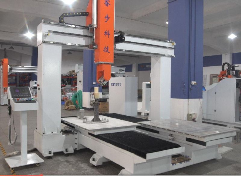 Rbt Double Working Table Woodworking Punching Driling Trimming CNC Machine