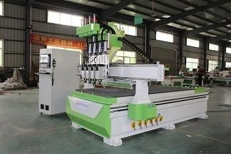 Atc 9kw Linear Cutting Stone Foam Acrylic PVC Metal Jade Rubber Wood Door Furniture Making Machine 1325 CNC Wood Router