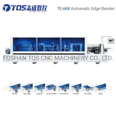 Full Automatic Edge Banding Machine for Furniture with Double Rails End Cutting Unit