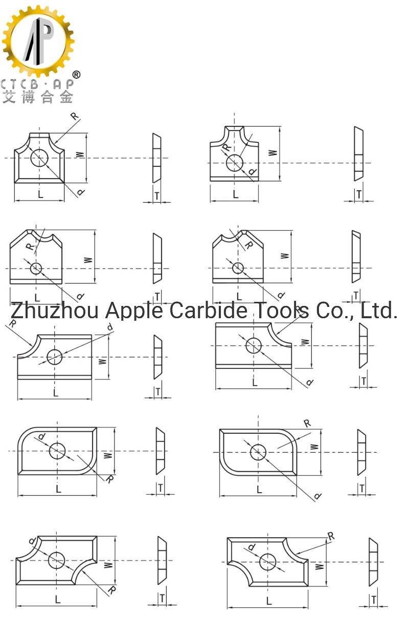 Carbide Fine Trimming Cutter Knives Cutter Inserts Profile Trimming Blade for Woodworking Edge Banding Machine