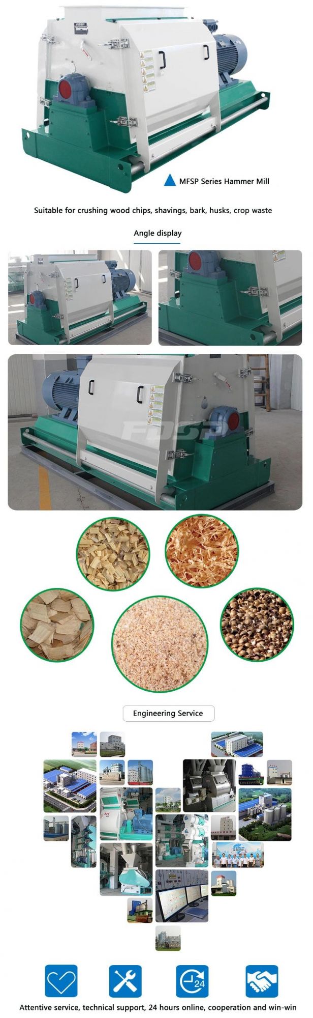 Wood Scraps Into Sawdust Making Machine