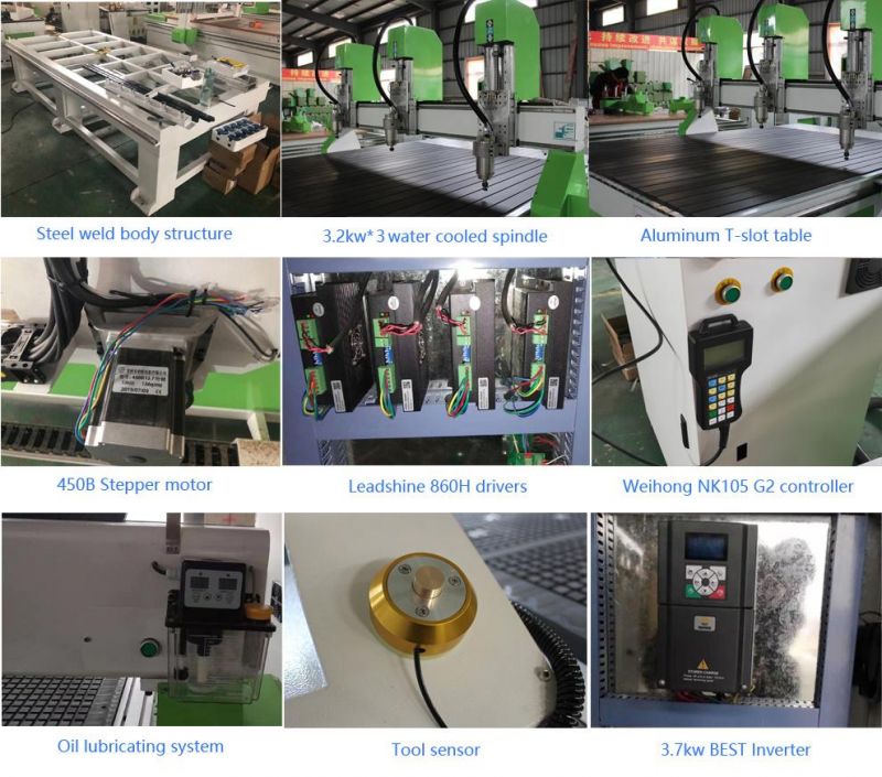 1325 1530 1825 2025 Woodworking Multi Heads CNC Router 3D Wood Carving Machine