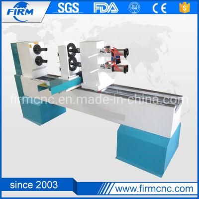 Two Axis Automatic Wood Turning CNC Lathe Machine for Furniture Legs Baseball Bat